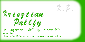 krisztian pallfy business card